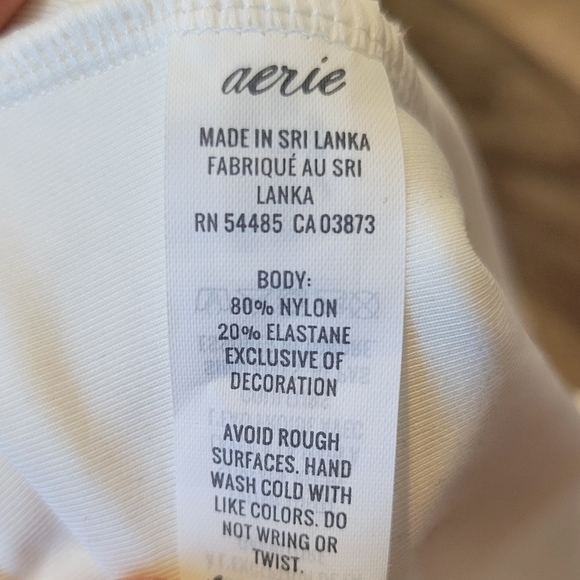 Aerie Multi Way Full Coverage One Piece Swimsuit  Sz Large White - Picture 7 of 7